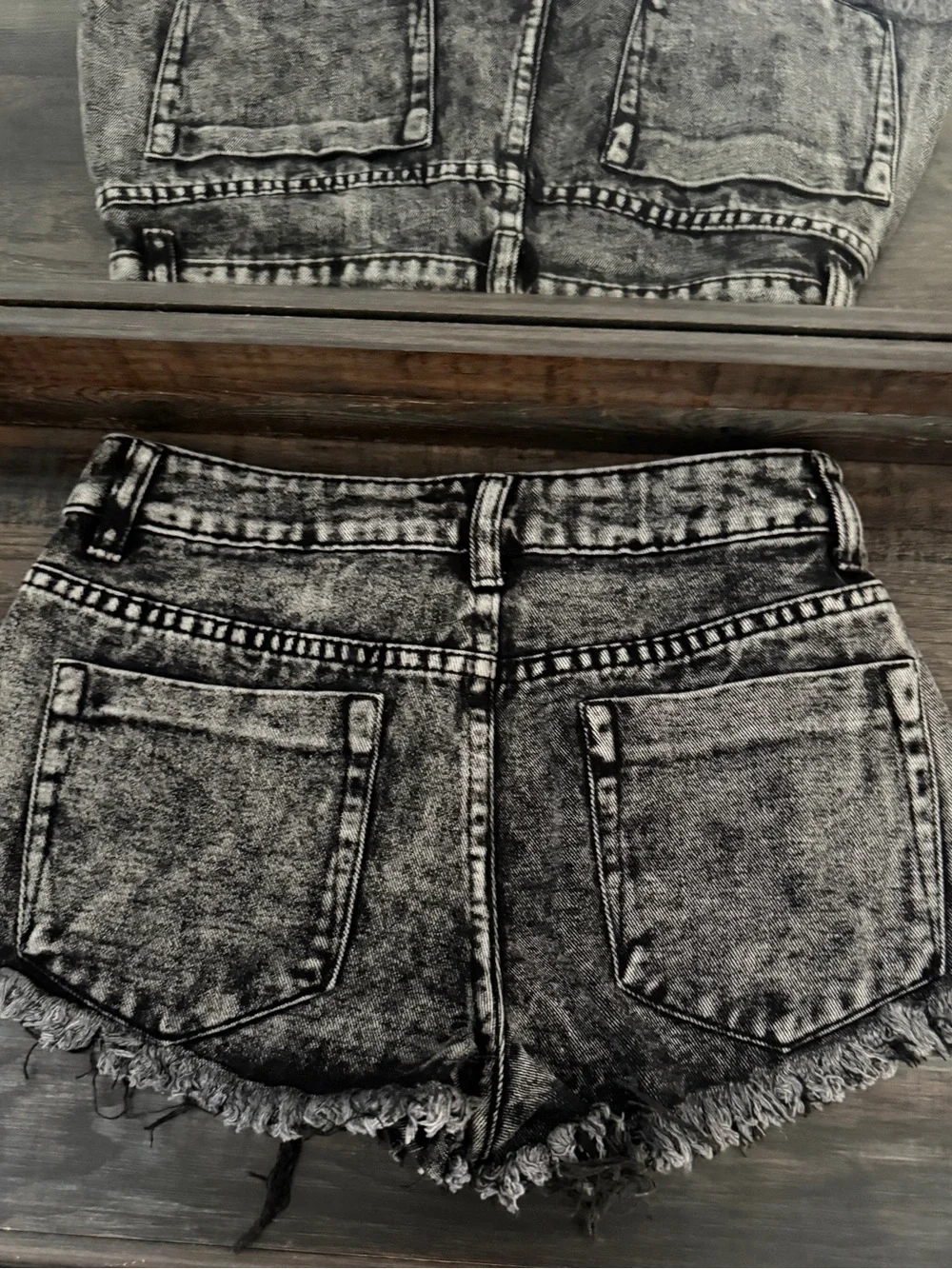 Black Denim Shorts